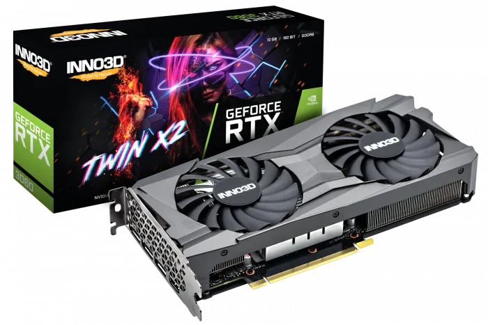 INNO3D Nvidia Graphic Card RTX 3060 12GB DDR6 TWIN X2 DUAL FAN view 3